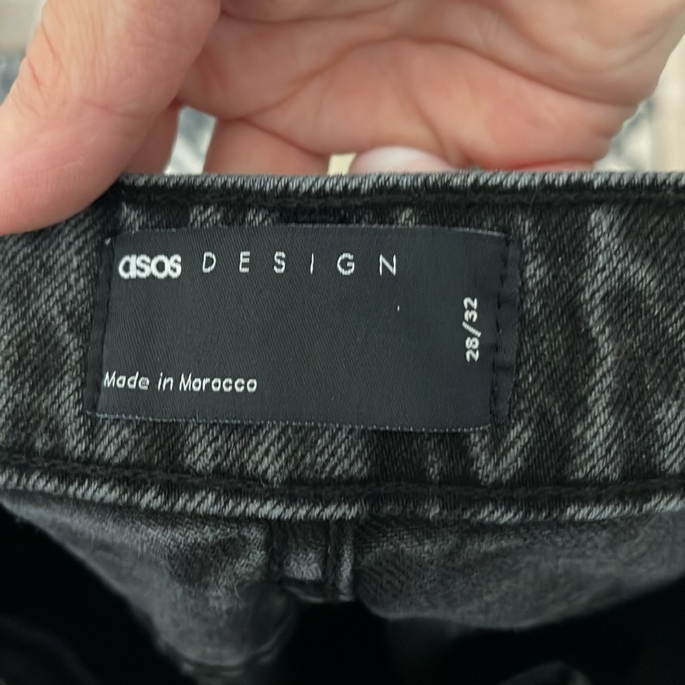 ASOS Black Wide Leg Jeans 28 - Picture 4 of 5
